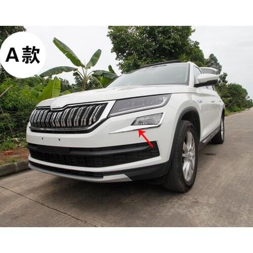 2pc for SKODA KODIAQ Front fog lamp Decorative frame Trim