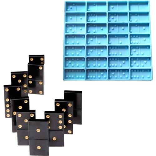 DIY Silicone Mould Dominoes Game Play Epoxy Resin Molds Casino Fun Art Crafts