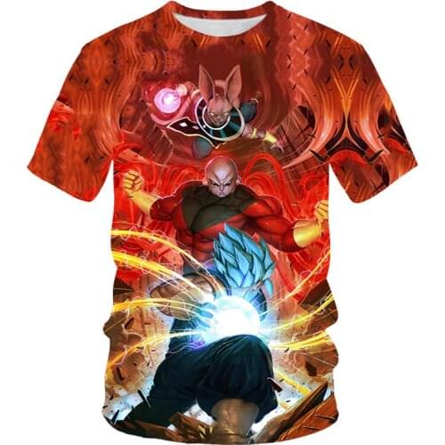 Summer new style 3DT shirt Japanese anime cartoon character digital printing youth theme fashion cool O-neck T-shirt top