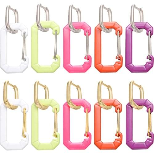 HECHENG 1pc colorful Geometric Drop Earring wholesale for Women Neon Fluorescent Jewelry love heart star VE149