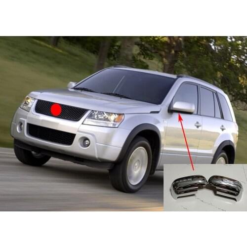 Chrome ABS Style Rearview Side Mirror Cover Trim with Light For 2006-2013 Suzuki Grand Vitara