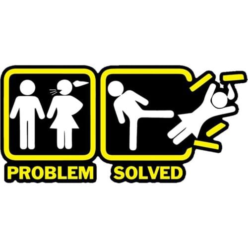 Interesting Annoying Wife Girlfriend Problem Solved CAR Window Motorcycle Decal Accessories Pattern Laser Waterproof Custom PVC