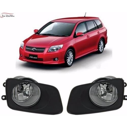 JanDeNing For TOYOTA COROLLA AXIO 2007 & COROLLA FIELDER Clear Front Fog Lamp Cover Trim Replace assembly kit black (one Pair)