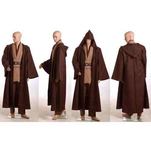 Star Cosplay Wars Obi Kenobi Wan Uniform Suit For Halloween COSplay Costume Jedi Suit