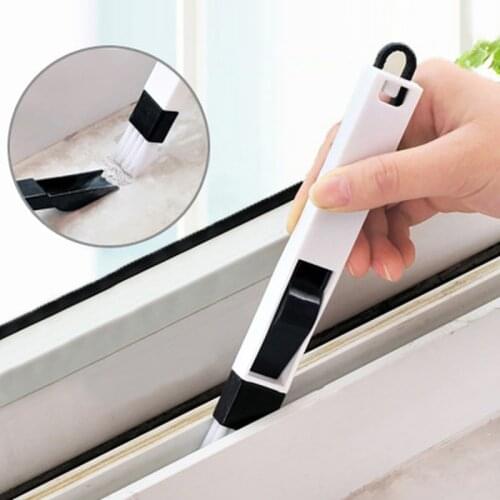 2In1 Multifunctional Computer Window Crevice Cleaning Brush Window Groove Keyboard Nook Dust Shovel Window Cleaning Tool