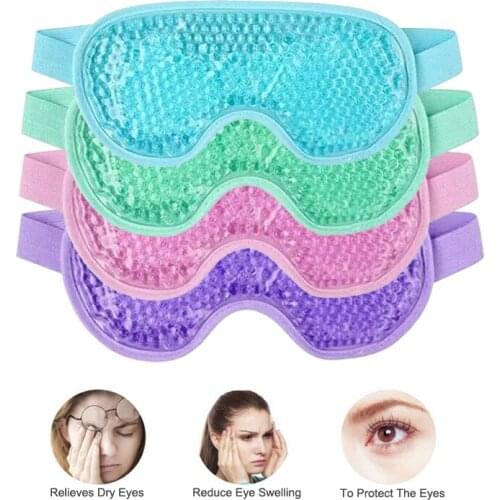 Sleeping Eye Mask with Ice Reusable Gel Beads Hot Cold Therapy Eye Care Relaxing Relieve Fatigue Cover Sleep Eye Patch for Face
