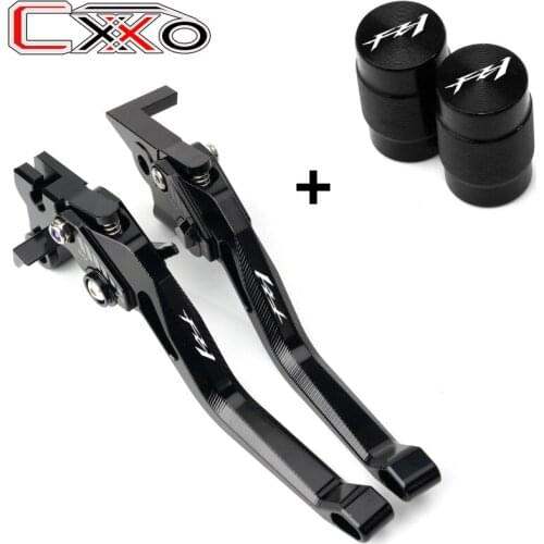 With logo FZ1 Motorcycle For YAMAHA FZ1 Fazer 2006-2015 2011 2012 2013 2014 Short Brake Clutch Levers & Car Tire Valve Air Caps