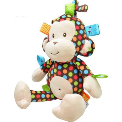 New Arrival Baby Toys Baby Rattle Toys Monkey Pull Bell Plush Toys Infant Appease Dolls High Quality