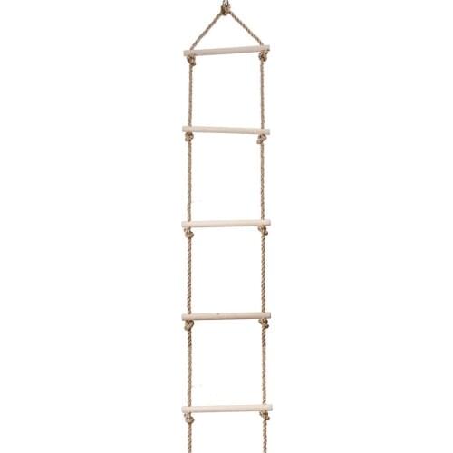 Outdoor Indoor Rope Ladder With 6 Wooden Rungs Rope Ladder Climbing Ladder Swing Toys For Chhildren Sport Gift
