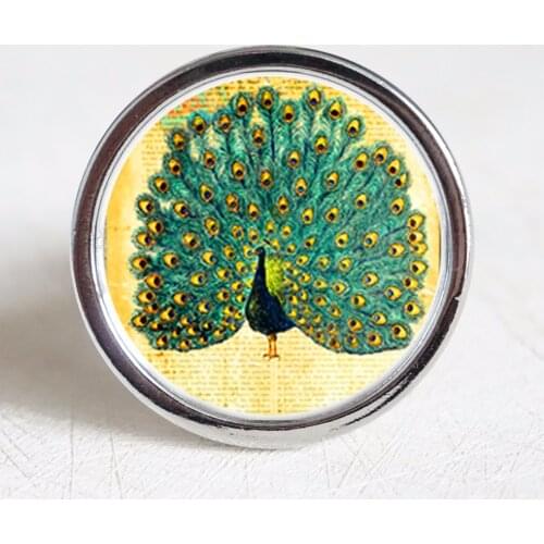 Peaock Drawer Knobs Pulls Handles / Kitchen Cabinet Handle / Sliver Dresser Drawer Knobs furniture hardware
