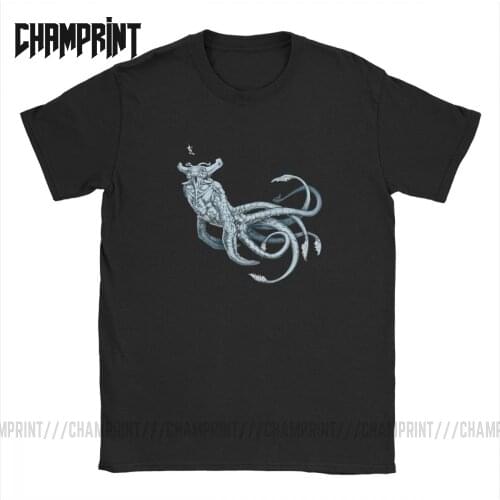 Sea Emperor Transparent Subnautica Men T Shirt Games Sea Leviathan Reaper Diving Fish Tees Short Sleeve T-Shirt Cotton Plus Size