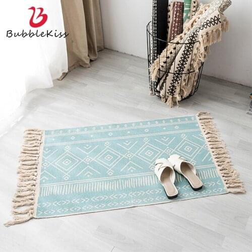 Bubble Kiss 2020 Bohemian Style Carpet Tassel Design Bedroom Carpet Colorful Geometric Pattern Carpet Anti-Crease Bedroom Carpet