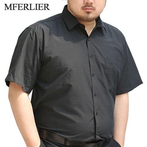Summer Plus size men shirt 5XL 6XL 7XL 8XL 9XL 10XL Bust 164cm short sleeve large size men shirts