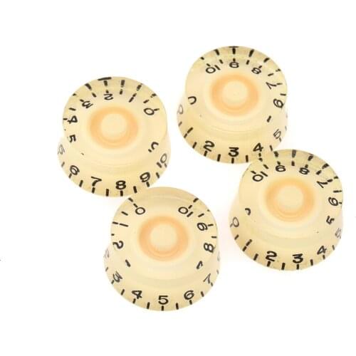 Musiclily Pro Imperial Inch Size Control Speed Knobs for USA Made Les Paul Style Electric Guitar, Cream (Set of 4)