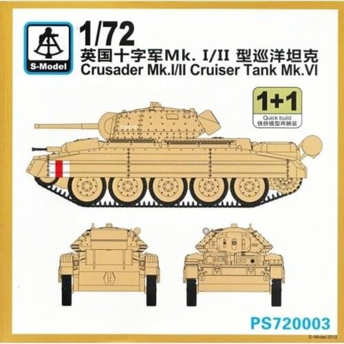 S-model 1/72 PS720003 Crusader Mk.I/II Cruiser Tank Mk.VI plastic model kit