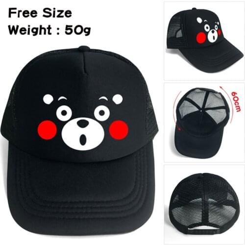 Kumamon Cute Smile Bear Men Women Boys Girls Mesh Base Ball Cap Hat Cosplay Fans Gift