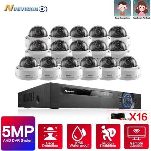 CCTV Security System 16CH HDMI 5mp DVR System 16x1000TVL IP66 Indoor Outdoor Camera System Kit 16CH Video Surveillance Set