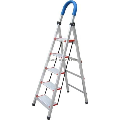 Ladder Household Folding Ladder Aluminum Alloy Ladder Herringbone Ladder Mobile Ladder Telescopic Ladder Aluminum Alloy Stair