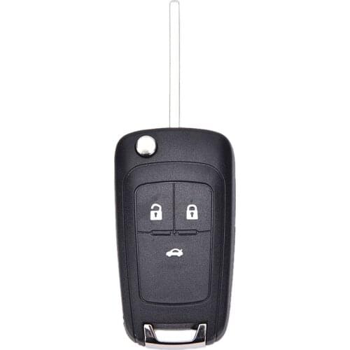 Folding 3 Button Flip Remote Key Shell Case Cover Fob for Chevrolet Cruze