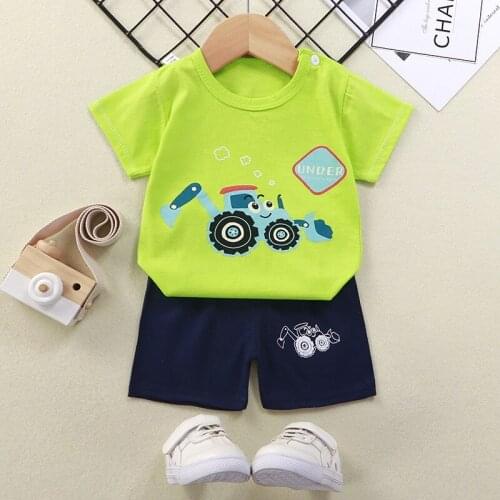 ZWF906 New Baby Summer FashionClothing Children Boys Girls Letter 2Pcs/sets Kids Cotton Sports Clothes Toddler Casual Tracksuit