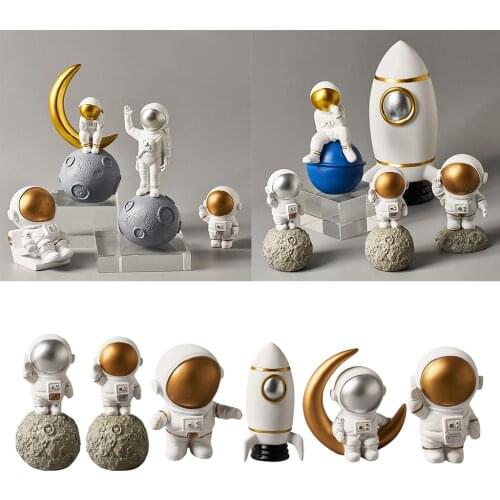Resin Astronaut Figurine Outer Space Themed Party Home Office Desk Decoration