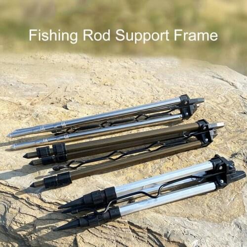 Telescopic Tripod Fishing Rod Support Frame Aluminum Alloy Fishing Support Rod Holder Adjustable Hanger Fish Tackle Bracket Rack