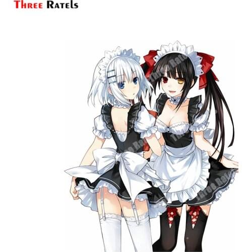 Three Ratels B328 Anime Tokisaki Kurumi And Tobiichi Origami Date A Live Stcker For Car Door Decoration Vinyl Bumper Decals