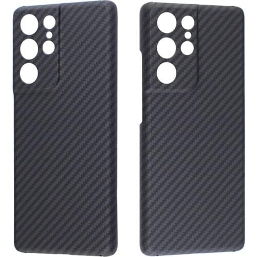 Top Quality Real Carbon Fiber Ultra-thin Back Phone Case For Samsung Galaxy S21 Ultra S21 Plus FE Anti-fall Business Shell Cover