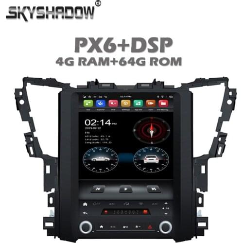 Vertical Tesla PX6 Car DVD Player IPS DSP Android 9.0 4G+64GB SIM Wifi Bluetooth 5.0 RADIO GPS For Toyota Alphard 2015 - 2020