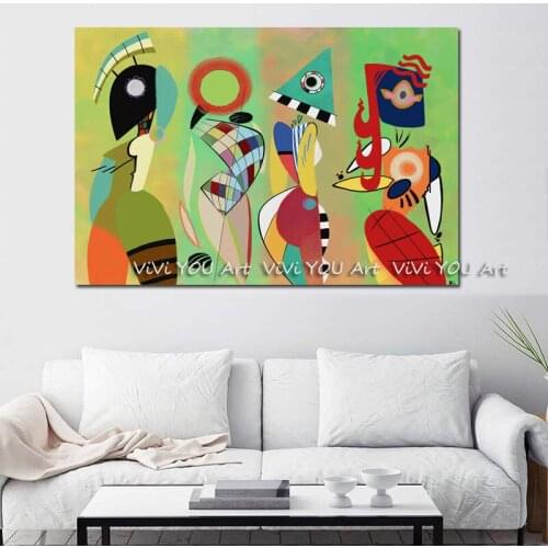 WASSILY-KANDINSKY oil painting best handmade oil Painting wall picture leaf Home Decorative Art Picture wall Canvas Painting