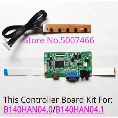 For B140HAN04.0 B140HAN04.1 WLED VGA 14" 1920*1080 notebook LCD screen 30Pin-eDP display controller drive card DIY kit