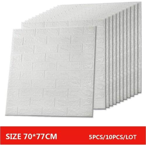 70*77cm 3D Brick Wall Stickers DIY Self Foam Waterproof Wall Covering Wallpaper For TV Background Kids Living Room decoration