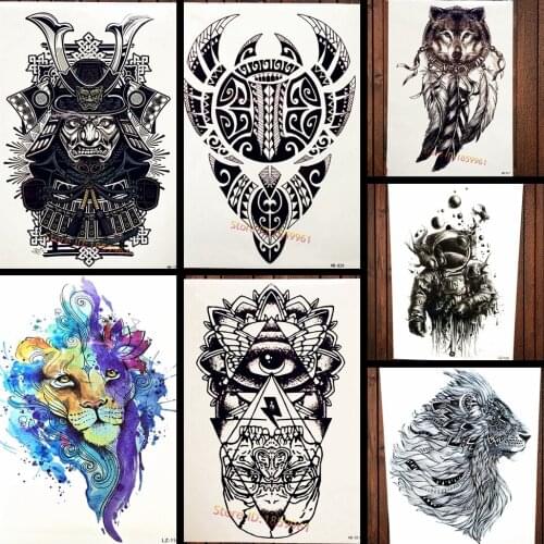 3D Pirate Anchor Designs Temporary Tattoo Sexy Women Body ARt ARm Sleeves Tattoo Sticker 21x15CM Large Wateproof Men Tatoo Spray