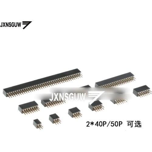 5pcs 1.27mm spacing Double row female Straight Insert Female seat 2*40P/2*50P
