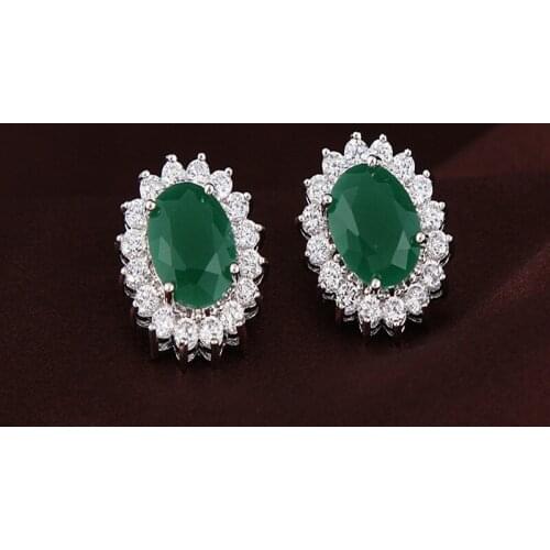 AAA class jewelry European and American luxury Diana same Zircon Earrings