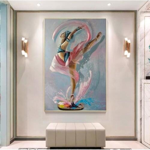 Abstract Nordic Art Dance Girl Woman Posters and Prints Printed Arts Wall Pictures Home Decoration Wall Canvas Painting Pictures