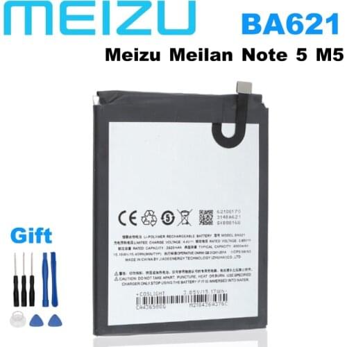 Original Meizu Note 5 Battery 4000mAh BA621 For Meizu Note 5 M5 Note M621N M621Q M621H Batteries