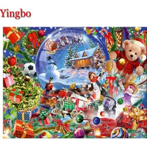 Christmas Gift Snowman Bear 5D diy Diamond Painting Stitch Cross Full square drill Diamond Embroidery Mosaic 5d puzzles toy