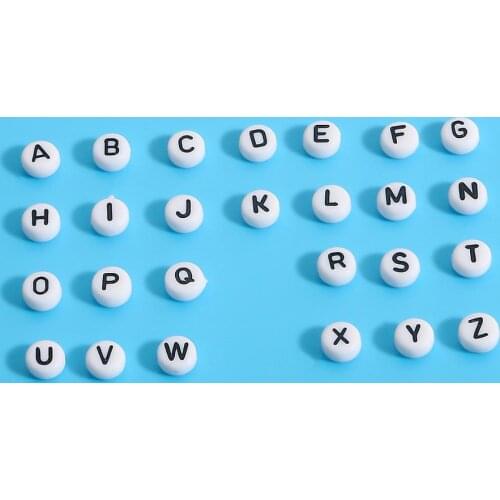 New Acrylic Letter Beads Heart Pattern Oval Shape Beads for DIY Bracelet Necklace Making Jewelry Findings 4x7mm 100 Pcs