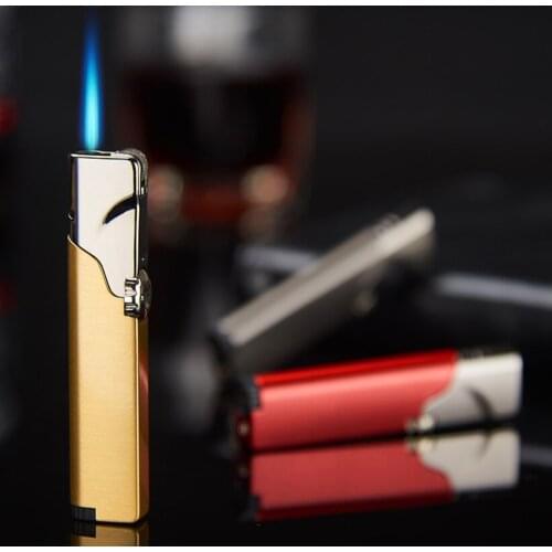 Mini Focus Butane inflatable gas cigarette lighter Fashion jet Turbo torch flame Portable grinding wheel igniter men women Gift