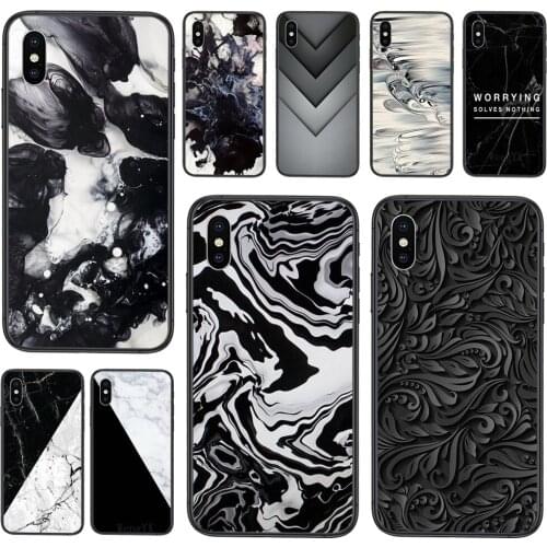 Black Prime Painting Etui Black White Marble Texture Crack Accessories Baby For Xiaomi Redmi 9 9A 9C 8A Pro Max Redmi 9 9A K40