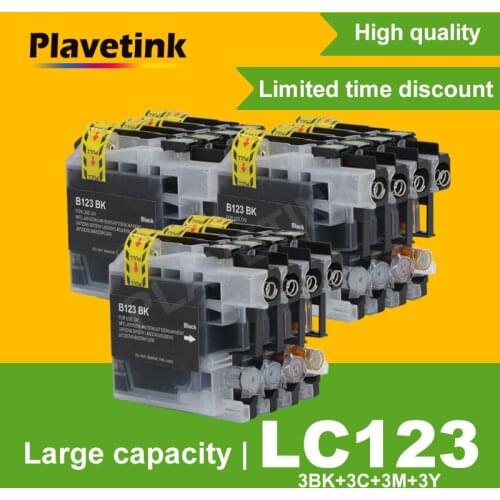 Plavetink Ink Cartridge for Brother LC121 LC123 LC125 LC127 LC129 Full DCP-J132W J152W J172 J552 J752 J4110 J6520 J4710 Printer