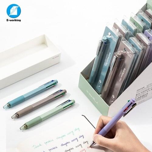 DELI NUSIGN NS751 Ballpen 4 colors colorful writing painting 4 in 1 Multicolor Ballpoint Pen school student supplies stationery