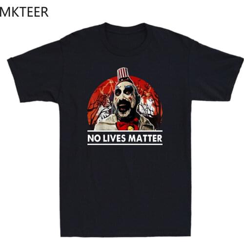 Captain Spaulding No Lives Matter Funny Halloween Costume Vintage Mens T-Shirt Plus Size T-shirt Print Harajuku Graphic T-shirt