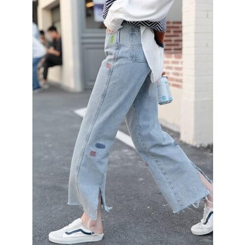 FYCOOKY Women's Jeans With Embroidery