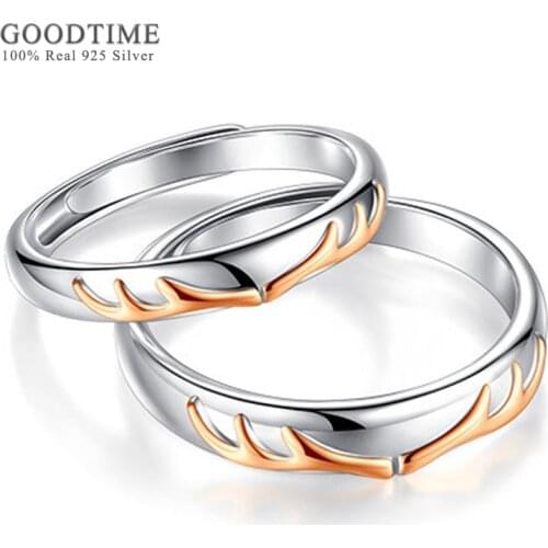 Trendy Pure 100% 925 Sterling Silver Rings For Women Men Zircon Ring Anniversary Jewelry Gift For Couple Lovers