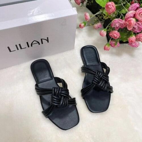 Fashionable Summer Flat Slippers and Purses Set Luxury Designer Slides Femme Pantoufles Scarpe Da Donna Sandalias Mujer 2021