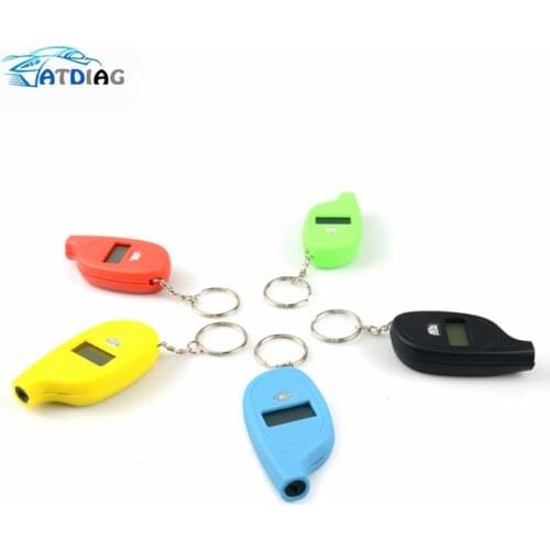 Mini Digital Portable Keychain LCD 2-150 PSI Tire Tyre Wheel Air Pressure Gauge Tester Procession Tool Tire Pressure Monitor