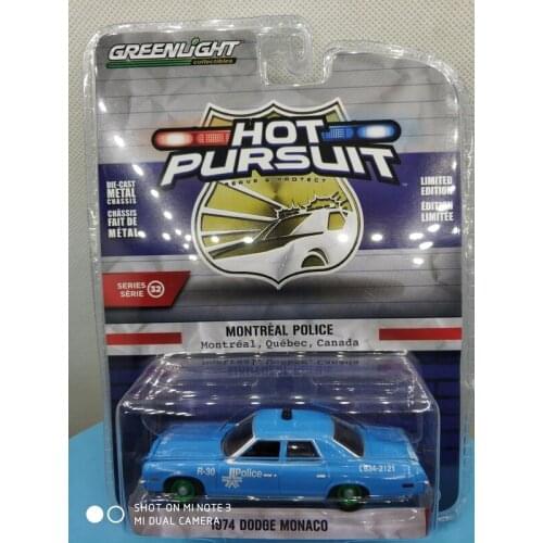 GreenLight 1:64 1974 DODGE MONACO 42890A Green version Metal Diecast Alloy toy cars Model Vehicles For Children Boys gift hot