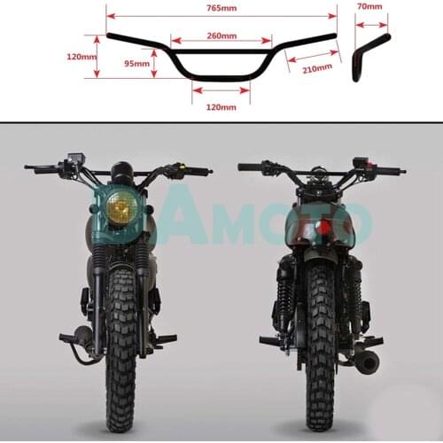 Retro motorcycle modification to strengthen the crossbar direction faucet handlebar 22MM for CG Tracker off-road steering
